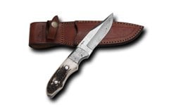 Bora 603 DMS-B Damascus Çelik Boynuz Saplı Bıçak