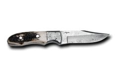 Bora 603 DMS-B Damascus Çelik Boynuz Saplı Bıçak