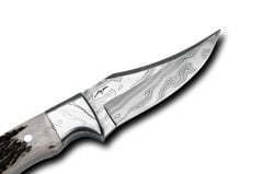 Bora 605 DMS-B Damascus Çelik Boynuz Saplı Bıçak