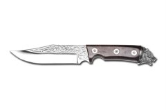 Bora 415 C Küçük Jungle Kök Ceviz Saplı Gravürlü Bıçak