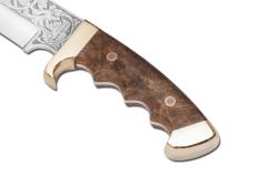 Bora 509 C Black Bear Ceviz Saplı Gravürlü Bıçak