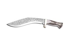 Bora 512 BG Kukri Geyik Boynuzu Saplı Gravürlü Bıçak