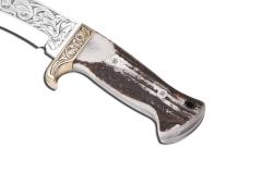 Bora 512 BG Kukri Geyik Boynuzu Saplı Gravürlü Bıçak
