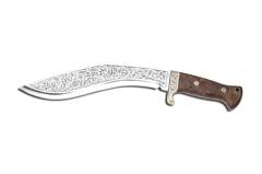 Bora 512 CG Kukri Ceviz Saplı Gravürlü Bıçak