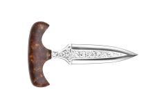 Bora Push Dagger Stabilize Saplı Gravürlü Bıçak