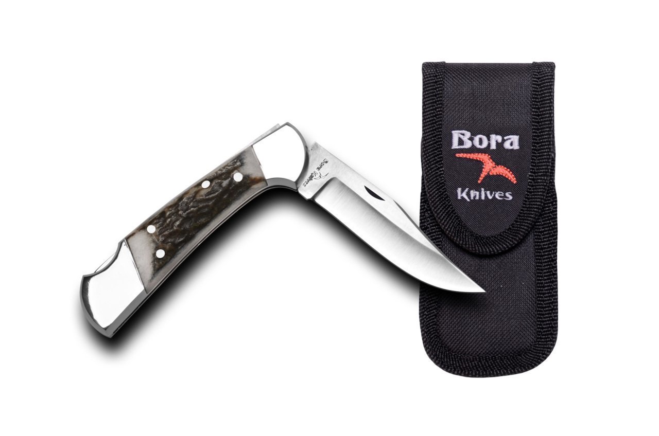 Bora 202 BP Orta Boy Boynuz Saplı Çakı