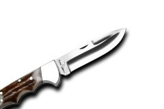 Bora 209 BP Ergonomik İnce Yuvarlak Uçlu Boynuz Saplı Çakı