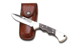 Bora 209 AG Ergonomik İnce Yuvarlak Uçlu Abanoz Saplı Gravürlü Çakı
